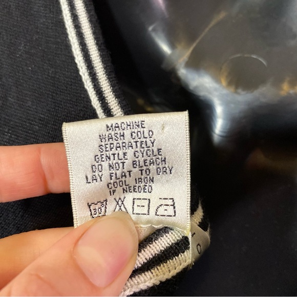 Max Studio Black and White Striped Y2K Sweater Dress - Picture 7 of 9